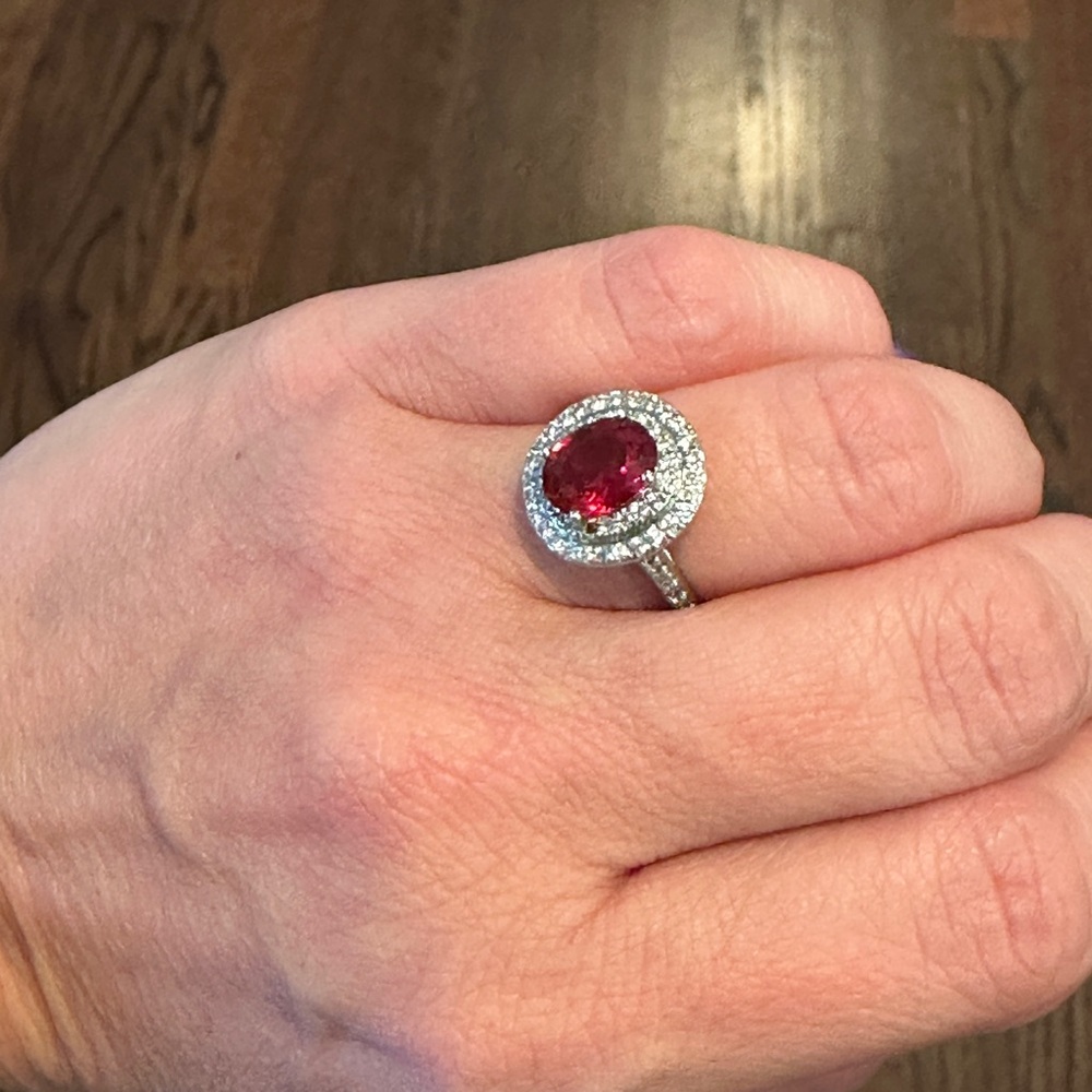 NWOT Vintage Ruby and Diamond Cocktail Ring | Size 6